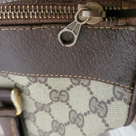 Gucci GG Monogram Supreme Sherry Web Ophidia Boston 35 Authentic Vintage.. - Picture 13 of 16